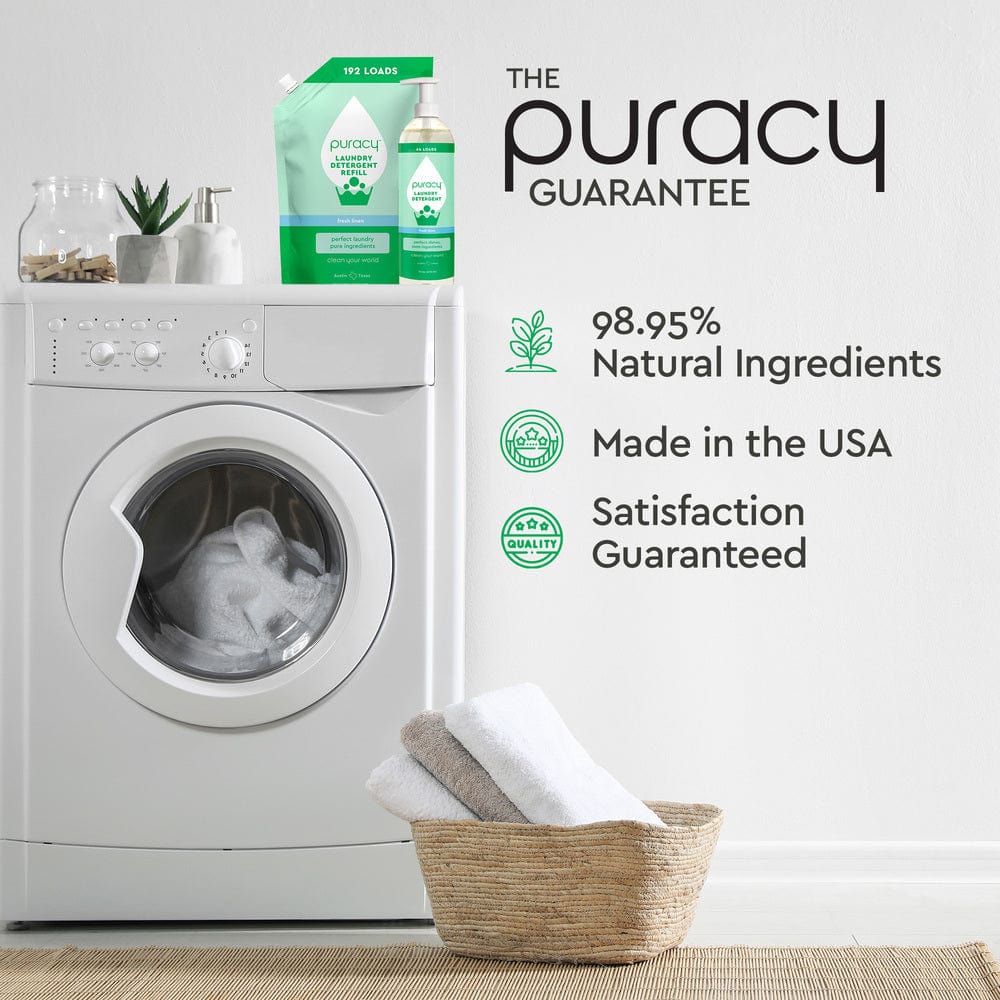 Puracy Natural Liquid Laundry Detergent with Stain Fighting Enzymes - Free & Clear, 16 fl oz